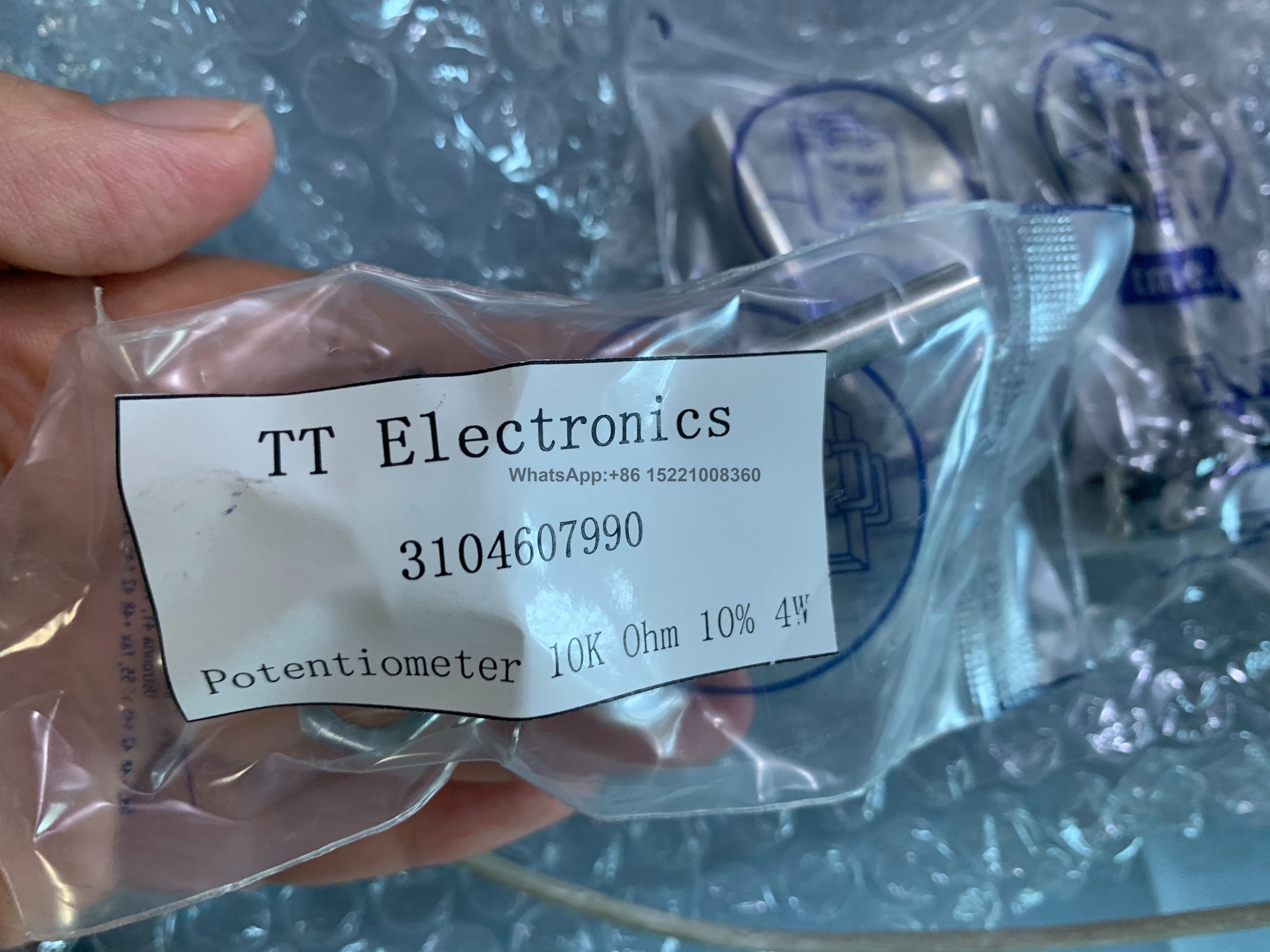 TT ELECTRONICS 4 Watt Wire Potentiometer, 10 KOhm 3104607990 