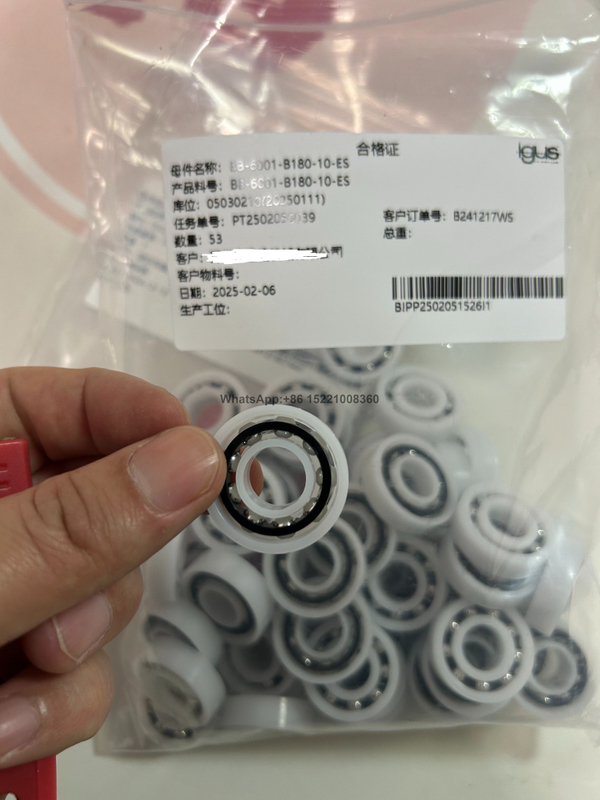 BB-6001-B180-10-ES IGUS Bearing: Ball; Øint: 12mm; Øout: 28mm; W: 8mm; Cage: Polyamide